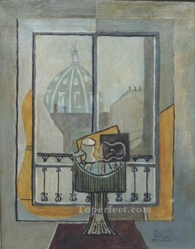 Still life in front of a window 2 1919 Pablo Picasso Oil Paintings